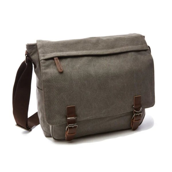 Canvas Laptop Shoulder Bag Messenger Bag Men Casual Crossbody Bags School Bookbag-Sole Feat