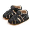 2021 Baby Boys Fashion Summer Soft Crib Shoes Kids Newborn Girls First Walker Anti Slip Sandals Shoes-Sole Feat