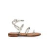 Women's Sandals Summer 2023 Rivet Shoes Lightweight Non-Slip Women's Fashion Transparent Designer Studded Sandals Flat-Solefeat