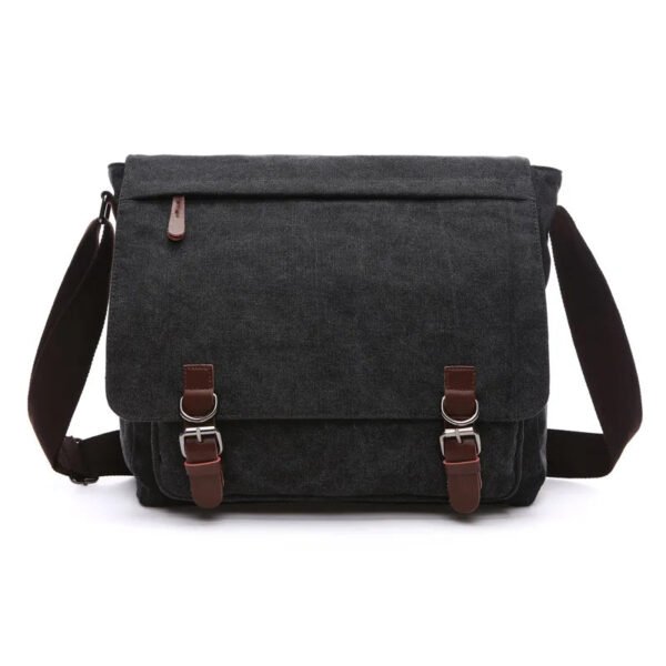 Canvas Laptop Shoulder Bag Messenger Bag Men Casual Crossbody Bags School Bookbag-Sole Feat