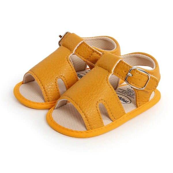 2021 Baby Boys Fashion Summer Soft Crib Shoes Kids Newborn Girls First Walker Anti Slip Sandals Shoes-Sole Feat