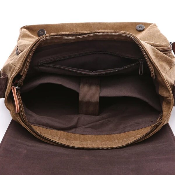 Canvas Laptop Shoulder Bag Messenger Bag Men Casual Crossbody Bags School Bookbag-Sole Feat