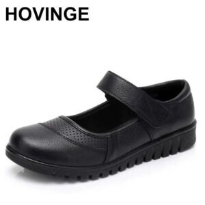 HOVINGE Shoes flats moccasins without lace genuine leather moccasins Ballet shoes casual ladies shoes shoes soft women shoes-Sole Feat