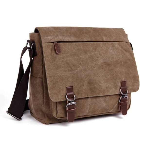 Canvas Laptop Shoulder Bag Messenger Bag Men Casual Crossbody Bags School Bookbag-Sole Feat