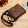 Kangaroo Luxury Brand Vintage Men Shoulder Bag Leather Messenger Bag Waterproof Office Business Crossbody Bag For Male Handbags-Sole Feat