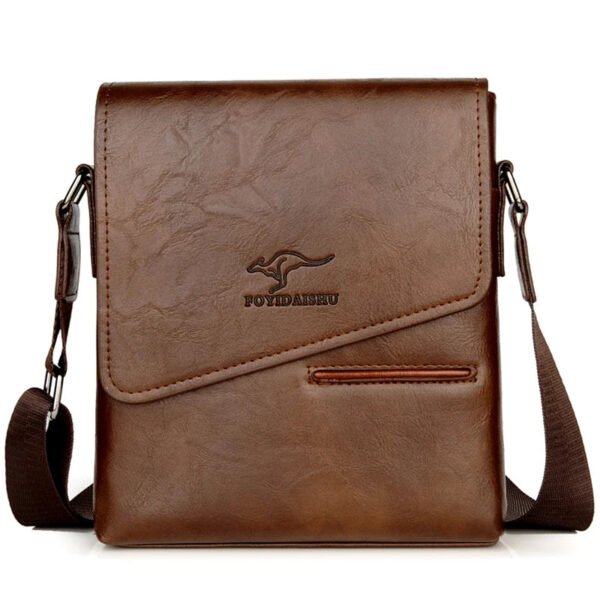 Kangaroo Luxury Brand Vintage Men Shoulder Bag Leather Messenger Bag Waterproof Office Business Crossbody Bag For Male Handbags-Sole Feat