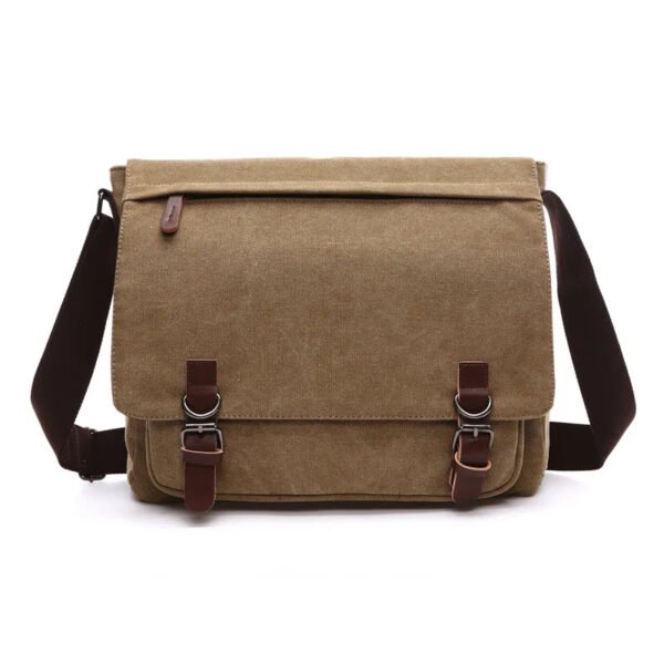 Canvas Laptop Shoulder Bag Messenger Bag Men Casual Crossbody Bags School Bookbag-Sole Feat