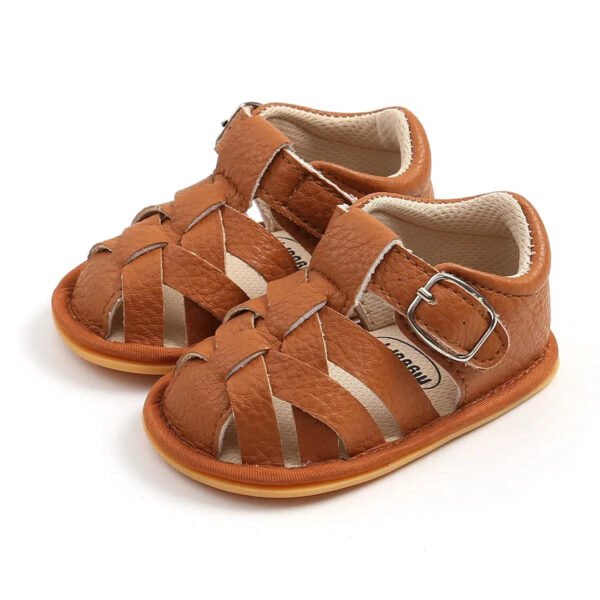 2021 Baby Boys Fashion Summer Soft Crib Shoes Kids Newborn Girls First Walker Anti Slip Sandals Shoes-Sole Feat