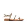 Women's Sandals Summer 2023 Rivet Shoes Lightweight Non-Slip Women's Fashion Transparent Designer Studded Sandals Flat-Solefeat