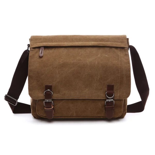 Canvas Laptop Shoulder Bag Messenger Bag Men Casual Crossbody Bags School Bookbag-Sole Feat