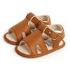 2021 Baby Boys Fashion Summer Soft Crib Shoes Kids Newborn Girls First Walker Anti Slip Sandals Shoes-Sole Feat