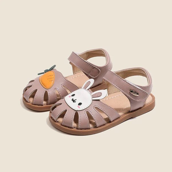 Summer Cartoon Rabbit Carrot Baby Girls Leather Fashion Sandals-Kids shoes-Solefeat