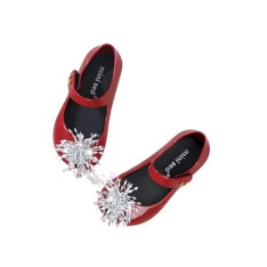 Rindu Cross border children's shoes, student shoes, PVC soft soled baby princess shoes, crystal diamond children's shoes-Sole Feat