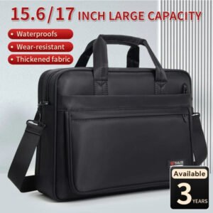 Briefcases For Men Canvas Tote Bag Large Laptop Case 15.6 Inch 17 Inch 14 Inch Computer Bag Work Business Shoulder Office-Sole Feat