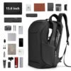 Laptop Bag 15.6 inch Travel Backpack Large-Capacity Outdoor Leisure Business Charging Waterproof Oxford Cloth Computer Handheld-Sole Feat