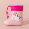 Cute Cartoon Baby Boy Girl Rain Water Shoes Boot Covers Protect Portable Antiskid Children Toddler Rubber Waterproof Boots Kids-Sole Feat