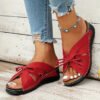 Women Sandals 2024 Summer Shoes For Women Low Heels Sandalias Mujer Trend Casual Slippers Female Elegant Woman Heeled Shoes-Solefeat