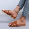 Women's Shoes on Sale 2024 Basic Women's Slippers Hot Sale Casual Slippers Women Flat with Square Toe Open Toe Brand Shoes Women-Solefeat