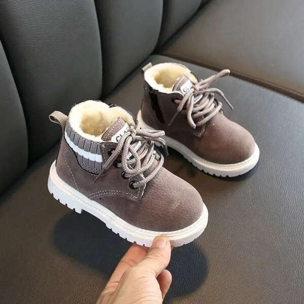 Boys Winter Boots Childrens Casual Anti-Slip Shoes-Sole Feat