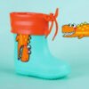 Cute Cartoon Baby Boy Girl Rain Water Shoes Boot Covers Protect Portable Antiskid Children Toddler Rubber Waterproof Boots Kids-Sole Feat