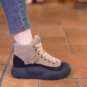 Women's New Ugly and Cute Big Head Fashion Mid Top Breathable Casual Retro Martin Boots-Solefeat