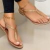 Summer Sandals for Women 2024 Fashion Pointed Toe Flats Women's Casual Sandals Ladies Flip Flops Roman Low Heel Woman Sandalias-Solefeat