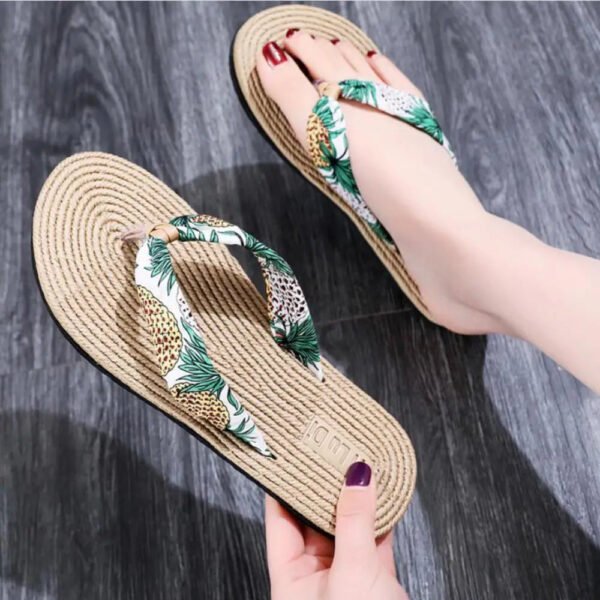 Womens Summer Sandals Anti-slip Flip Flops Floral Beach Slippers-Women's Shoes-Solefeat