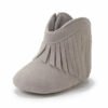 KIDSUN Newborn Baby Boots Winter Warm Girls Boys Baby Toddler Shoes First Walkers Infant Soft Sole Fur Snow Booties for 0-18M-Sole Feat