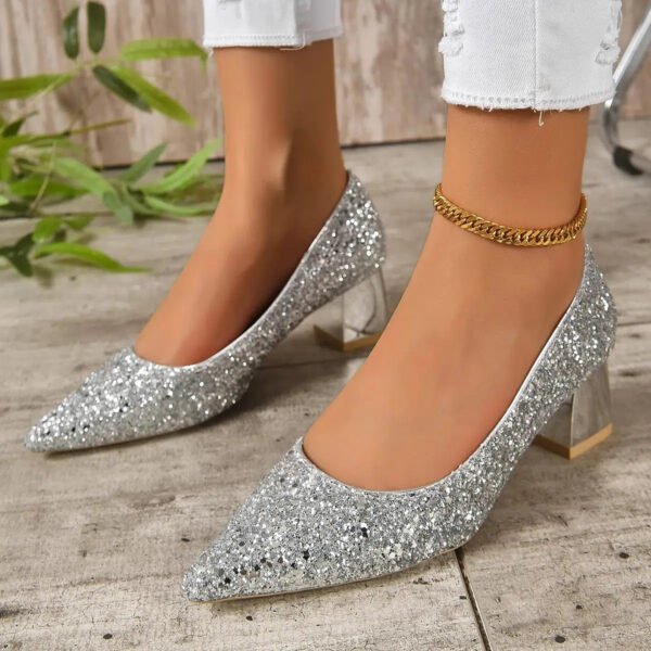 Women High Heels Pointed Toe Platform Heels Women Shoes Pumps Wedding Shoes Bride Sexy Party Mary Jane Shoes Zapatos De Mujer-Solefeat