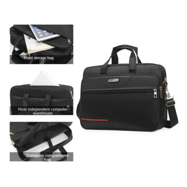 High-capacity Briefcase Business Document Information Storage Bags Weekend Travel Laptop Protection Organize Handbag Accessories-Sole Feat