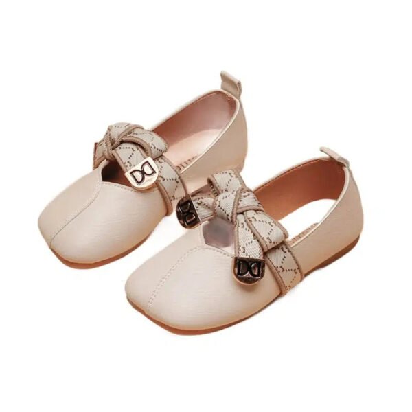 Baby Girl Shoes Bow-knot Girl's Casual Flats Soft Leather Shoes for Kids-Sole Feat