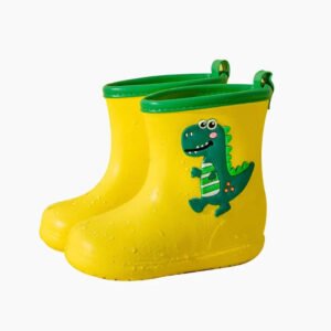 Cute Cartoon Baby Boy Girl Rain Water Shoes Boot Covers Protect Portable Antiskid Children Toddler Rubber Waterproof Boots Kids-Sole Feat