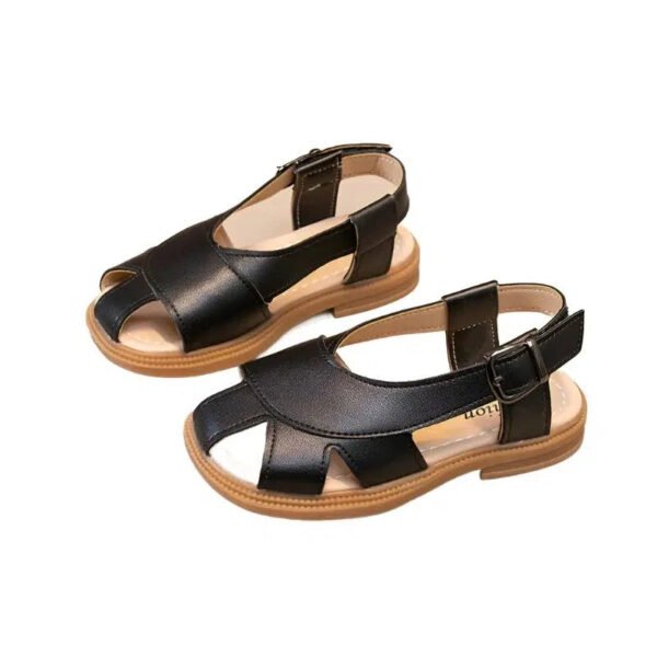 Children's Sandals Summer New Middle and Big Children's Hollow Beach Shoes Girls' Sandals Soft Sole Boys' Casual Shoes-Sole Feat