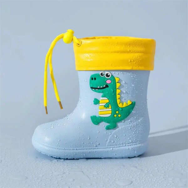 Cute Cartoon Baby Boy Girl Rain Water Shoes Boot Covers Protect Portable Antiskid Children Toddler Rubber Waterproof Boots Kids-Sole Feat