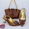 African Women's Party Shoes And Bag Set