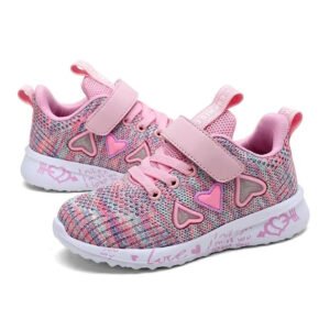 2022 Girls Casual Shoes Light Mesh Sneakers Kids Summer Children Autumn Tenis Cute Sport Cartoon Female Running Sock Footwear 8-Sole Feat