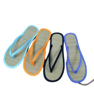 Women Flat Flip-flops Rattan Slippers Comfortable Non-slip Sandals Bamboo Flip Flop House Bedroom Fashion Slipper Zapatos Wicker-Solefeat