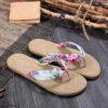 Womens Summer Sandals Anti-slip Flip Flops Floral Beach Slippers-Women's Shoes-Solefeat