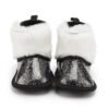 KIDSUN Newborn Baby Boots Winter Warm Girls Boys Baby Toddler Shoes First Walkers Infant Soft Sole Fur Snow Booties for 0-18M-Sole Feat