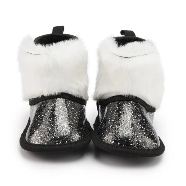 KIDSUN Newborn Baby Boots Winter Warm Girls Boys Baby Toddler Shoes First Walkers Infant Soft Sole Fur Snow Booties for 0-18M-Sole Feat