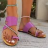 Womens Leather Cover Toe Slipper Fashion Summer Flat Sandals-Women's Shoes-Solefeat