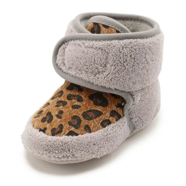 KIDSUN Newborn Baby Boots Winter Warm Girls Boys Baby Toddler Shoes First Walkers Infant Soft Sole Fur Snow Booties for 0-18M-Sole Feat