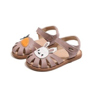 Summer Cartoon Rabbit Carrot Baby Girls Leather Fashion Sandals-Kids shoes-Solefeat