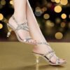 Summer High Heel Sandals Women's New Bohemian Diamond Inlaid Buckle Stiletto Shoes Elegant Fashion Roman Beach Shoes-Solefeat