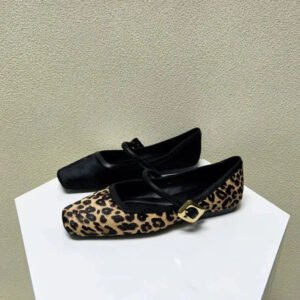 Fashion Women's Flat Shoes Round Toe Leopard Print Casual Shoes Woman Breathable Slip-on Outdoor Soft Mary Jane Shoes 2024 New-Solefeat