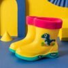 Toddler Girl Rainboots Classic Waterproof Children'S Shoes Kids Rain Boots Pvc Rubber Boots Kids Baby Water Shoes Boy Rain Boots-Sole Feat