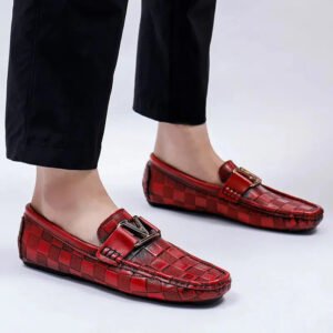 High Quality Genuine Leather Men's Casual Shoes Brand Cowhide Leather Shoes Crocodile Pattern Loafers Ladies Moccasin Flat Shoes-Sole Feat