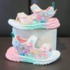 Disney Summer Girl Sandals Fashion Rainbow Sole Beach Shoes Outdoor Children Sport Sandalias Casual Princess Elsa Summer shoes-Sole Feat