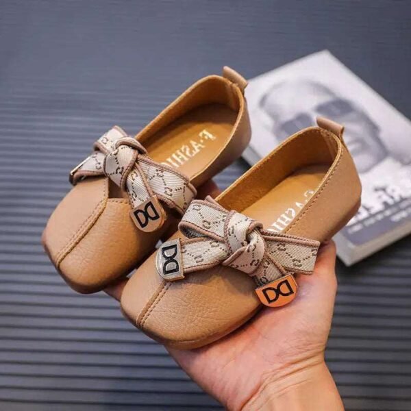 Baby Girl Shoes Bow-knot Girl's Casual Flats Soft Leather Shoes for Kids-Sole Feat