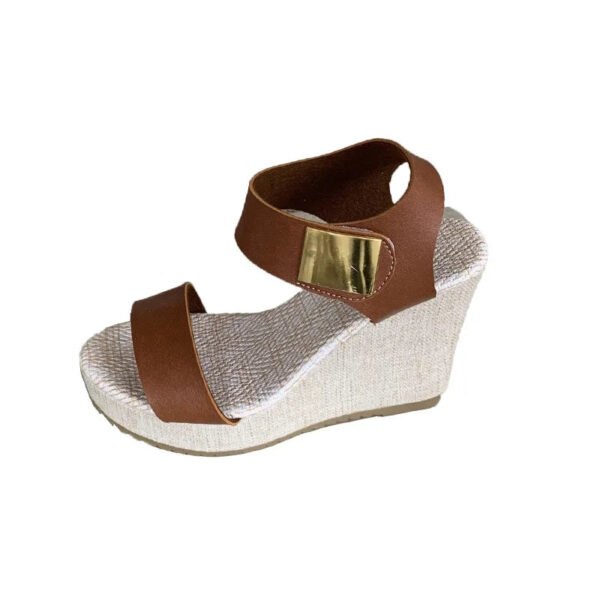 Women's Sandals Colorblock Peep Toe Wedge Summer Sandals-Women's Shoes-Solefeat